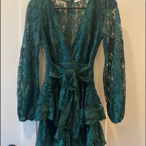 LACE GREEN ROMPER